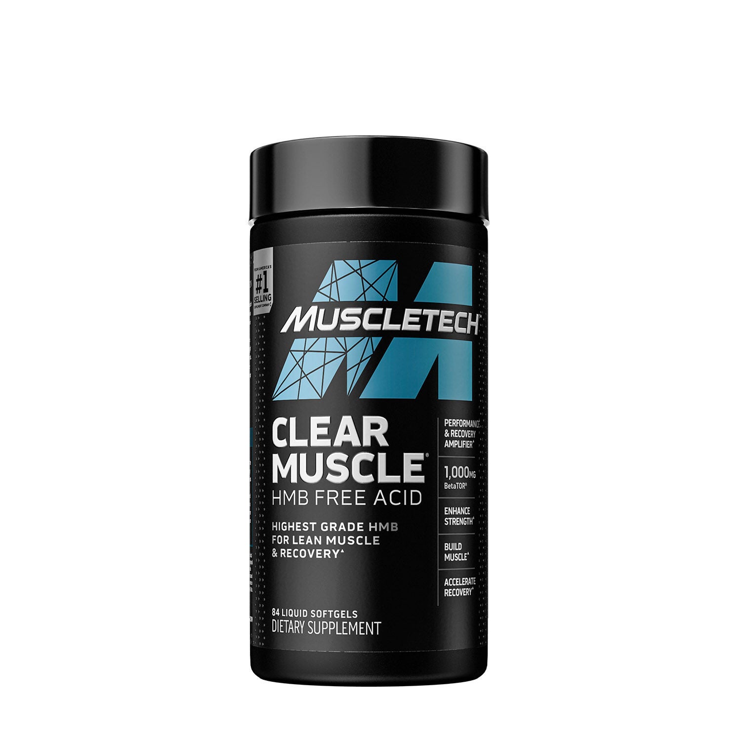 MuscleTech Clear Muscle Hmb Free Acid - Lean & Recovery 84 Softgels (84 Servings)